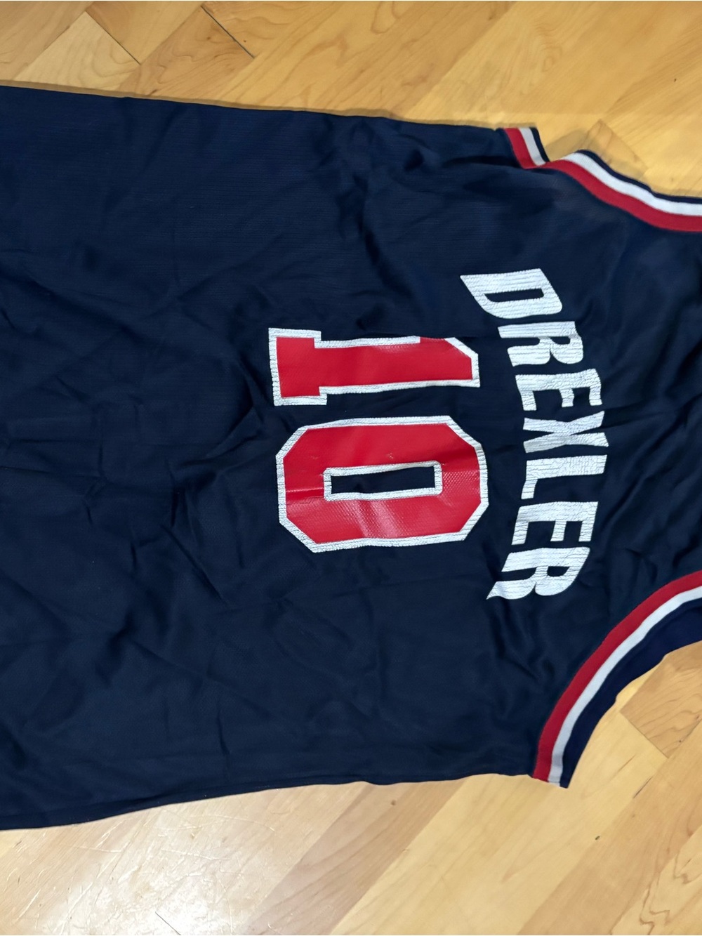 Champion Navy USA Basketball Jersey with Red & White Drexler XL - Picture 2 of 3